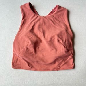 Like New - Lululemon high neck sports bra size 2 in an earthy coral tone